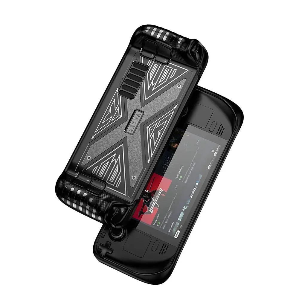 Zuxiga steam deck case ￼TPU 3-D embossed swordsman texture steam deck skin